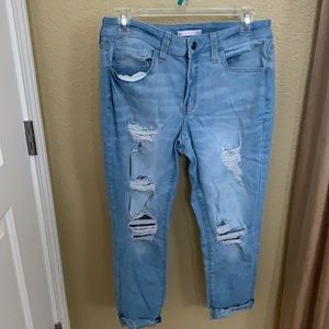 Mid rise crop skinny jeans size 11